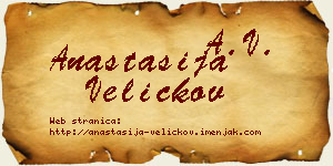 Anastasija Veličkov vizit kartica